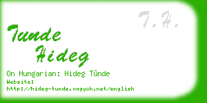 tunde hideg business card